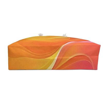 Sunset Abstract Waves Weekender Bag | Colorful Beach Tote