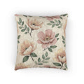 Elegant Watercolor Woven Pillow - Luxury Floral Living Room Accent