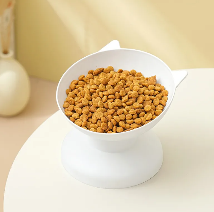 Oversize Cat Food Bowl — Durable Plastic Pet Dish in 6 Colors