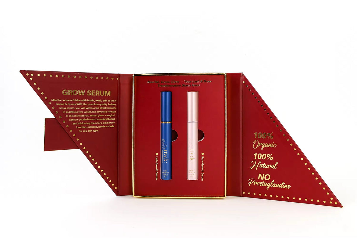 Premium Organic Lash & Brow Natural Growth Serum Set