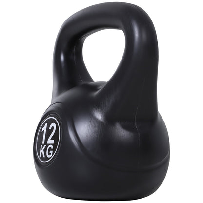 22lb Fitness Kettlebell, Plastic Exercise Weight, Weightlifting Tools with Sand, Handle, Noise Reduction for Home, Gym