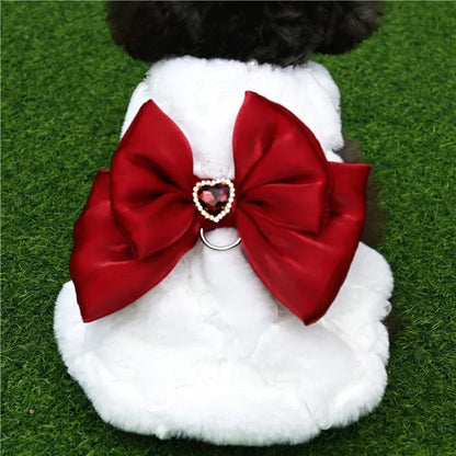 Be My Valentine Fuzzy Dog Coat Set | Valentine Occasion Dog Outfit