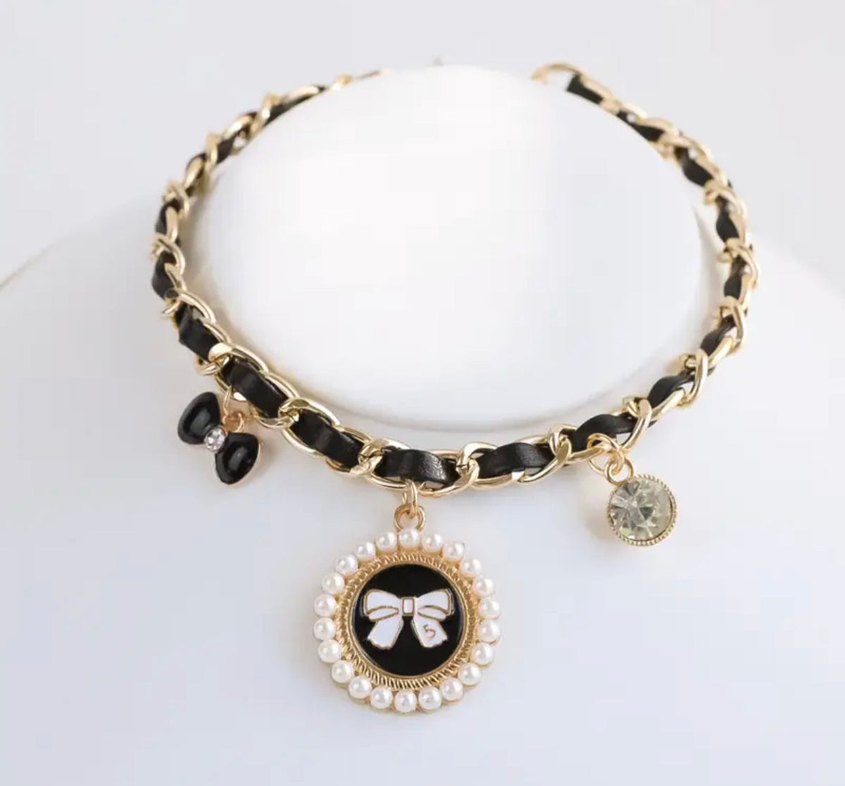 Coco Charm Dog Necklace | Elegant Pet Jewelry Accessory