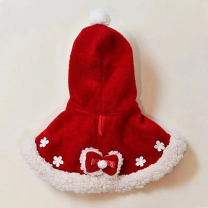 Snow on Christmas Day Dog Cloak | Holiday Outerwear Clothing
