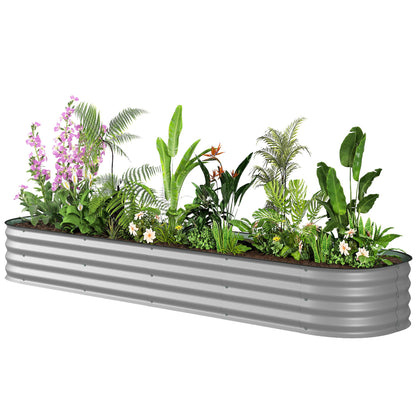 4.9 x 2 x 1ft Galvanized Raised Garden Bed Kit, Metal Planter Box with Safety Edging, Black