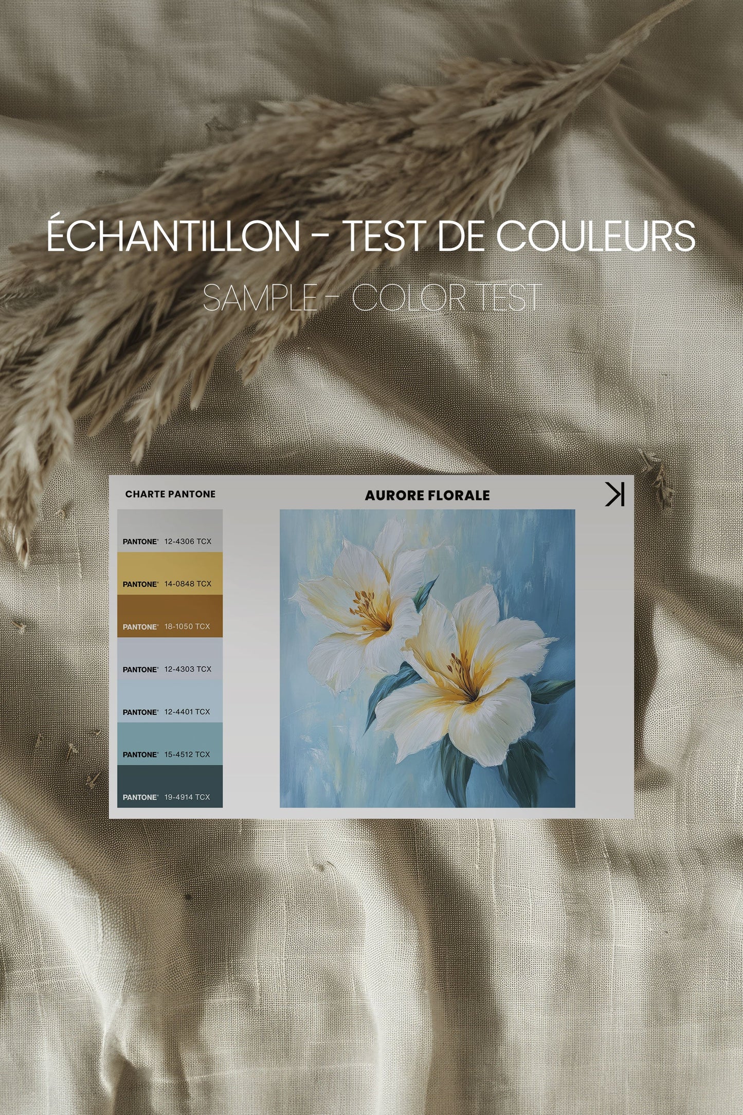 AURORE FLORALE, Oeuvre sur toile étirée
