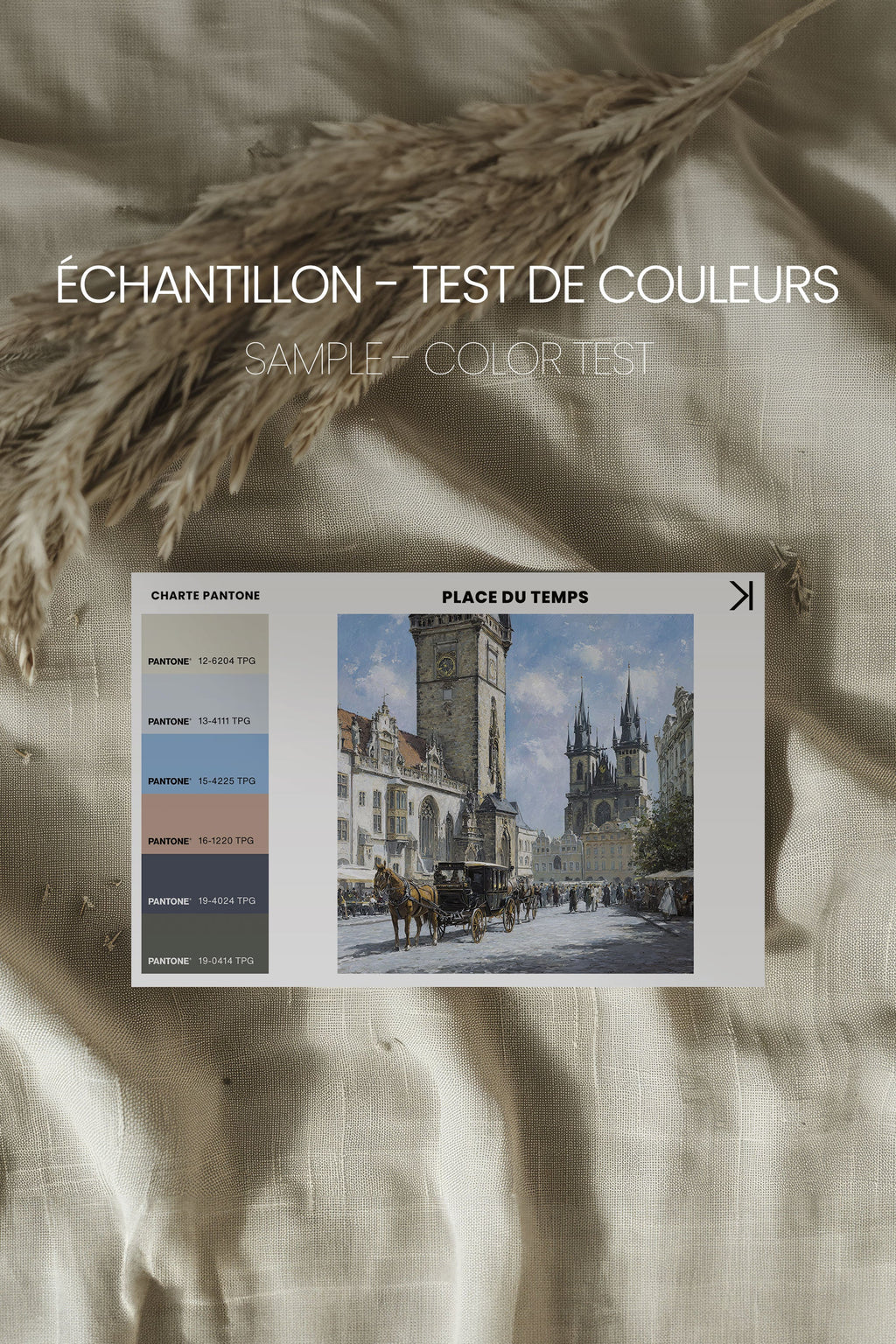 PLACE DU TEMPS, Oeuvre sur toile étirée