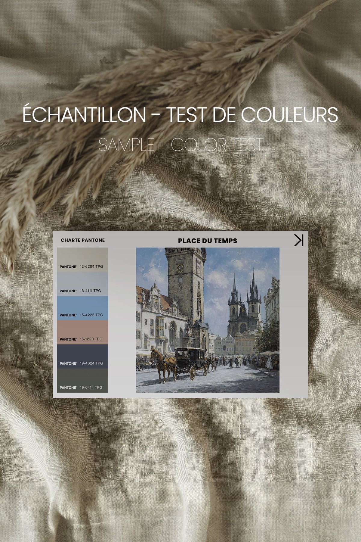PLACE DU TEMPS, Oeuvre sur toile étirée