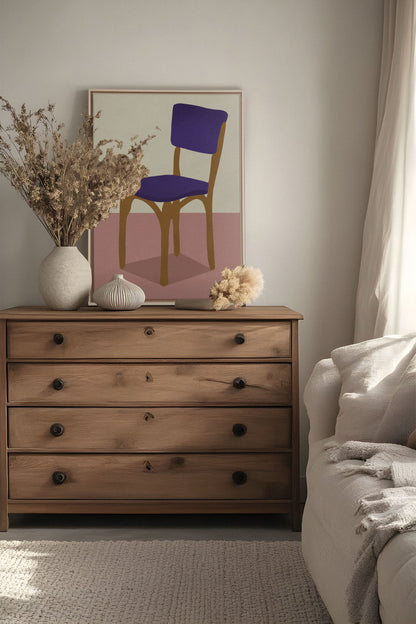 MIDNIGHT CHAIR, Oeuvre sur toile étirée