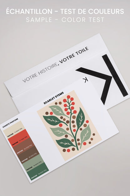 SCARLET STEMS, Oeuvre sur toile étirée