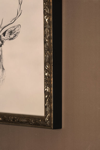 ESQUISSE SAUVAGE, CADRE VINTAGE ARGENT