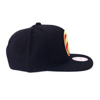Mitchell and Ness Toronto Raptors Partial Claw Logo Red/Gold/Black Snapback Hat