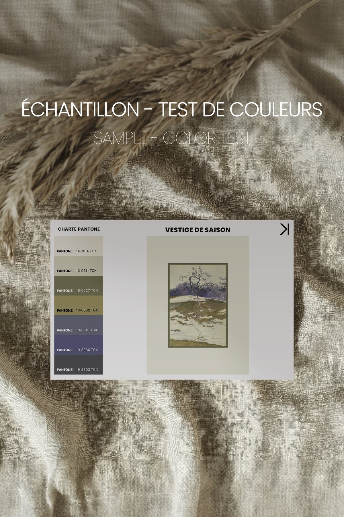 VESTIGE DE SAISON, Oeuvre sur toile étirée