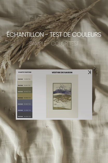 VESTIGE DE SAISON, Oeuvre sur toile étirée