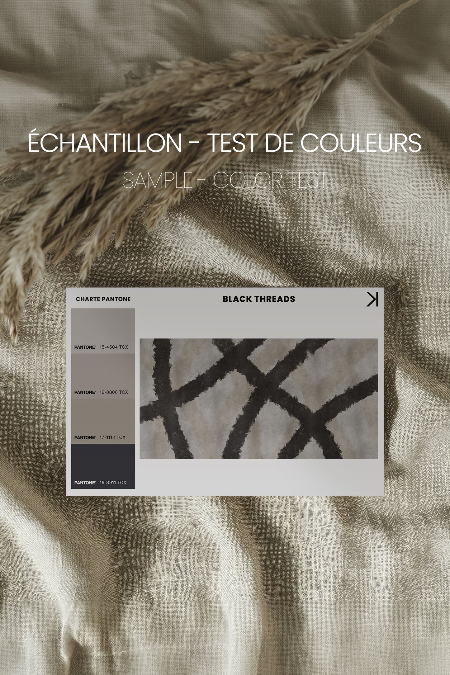BLACK THREADS, Oeuvre sur toile étirée
