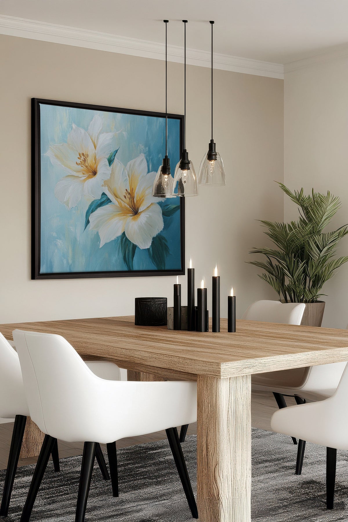AURORE FLORALE, Oeuvre sur toile étirée