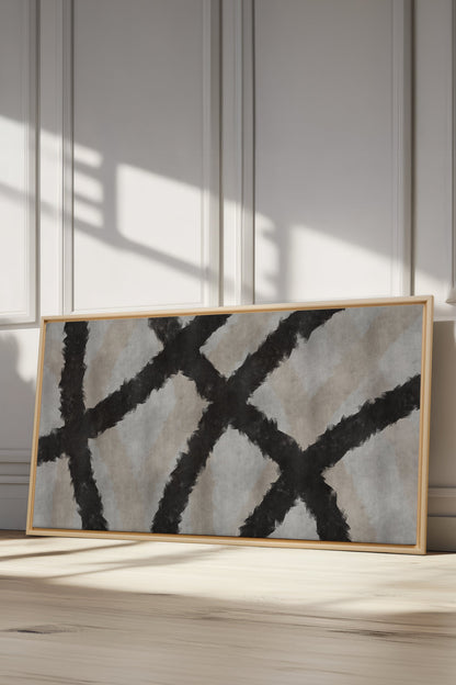 BLACK THREADS, Oeuvre sur toile étirée