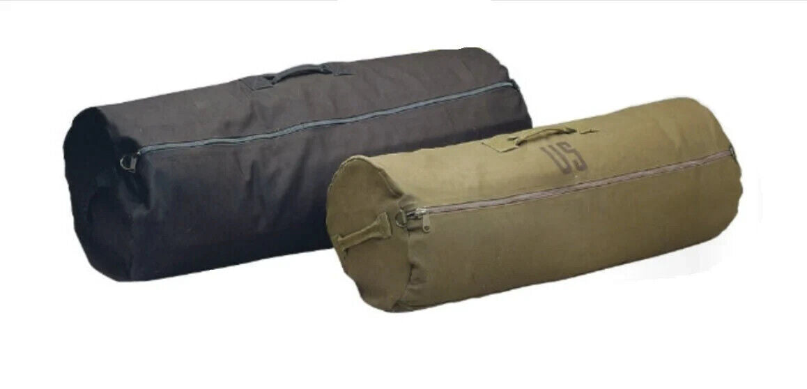 World Famous Full Zippered Canvas Military Style Duffle Bags