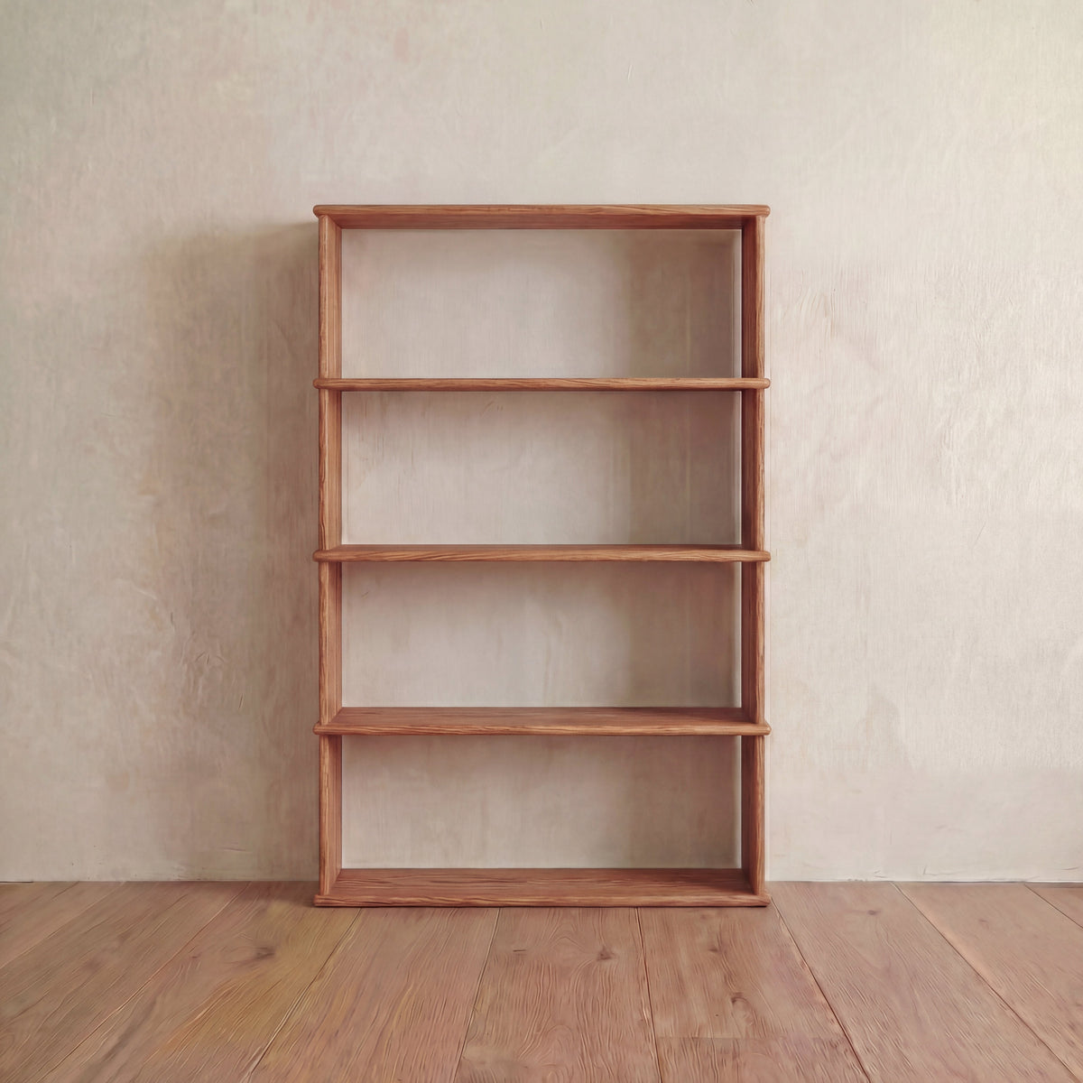 4 shelf bookcase in red oak