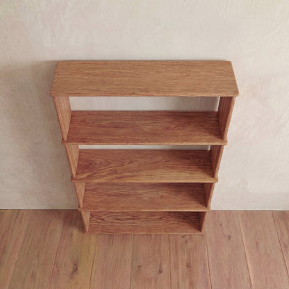 4 shelf bookcase in red oak