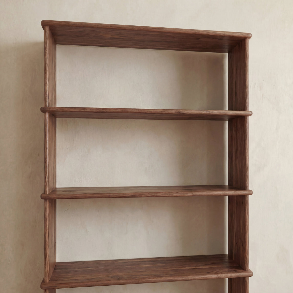 4 shelf bookcase in walnut