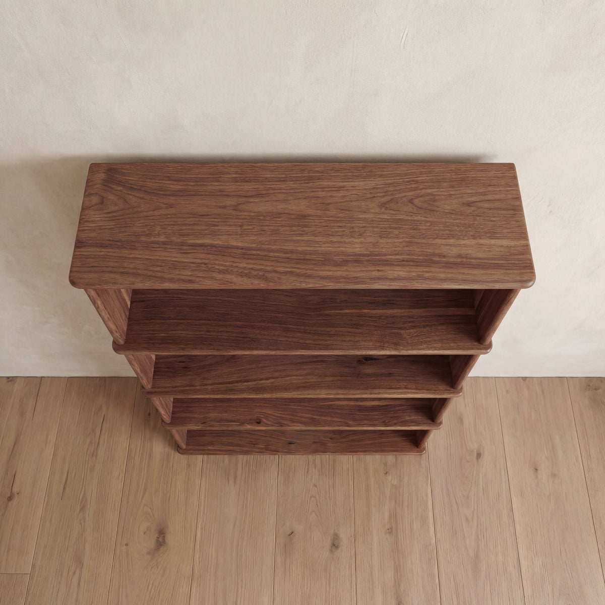 4 shelf bookcase in walnut