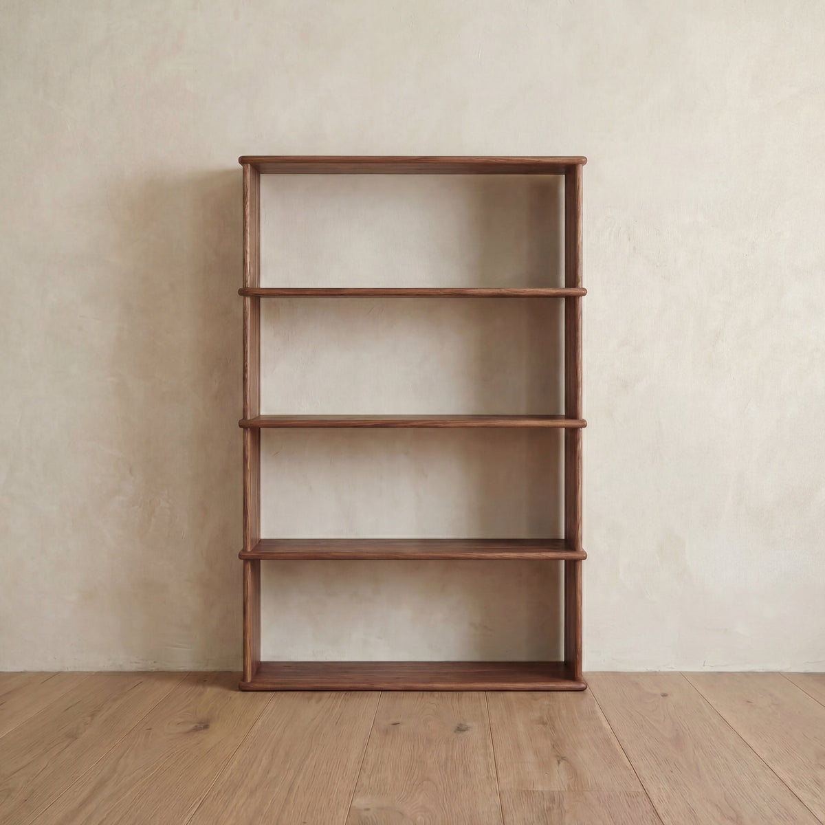 4 shelf bookcase in walnut