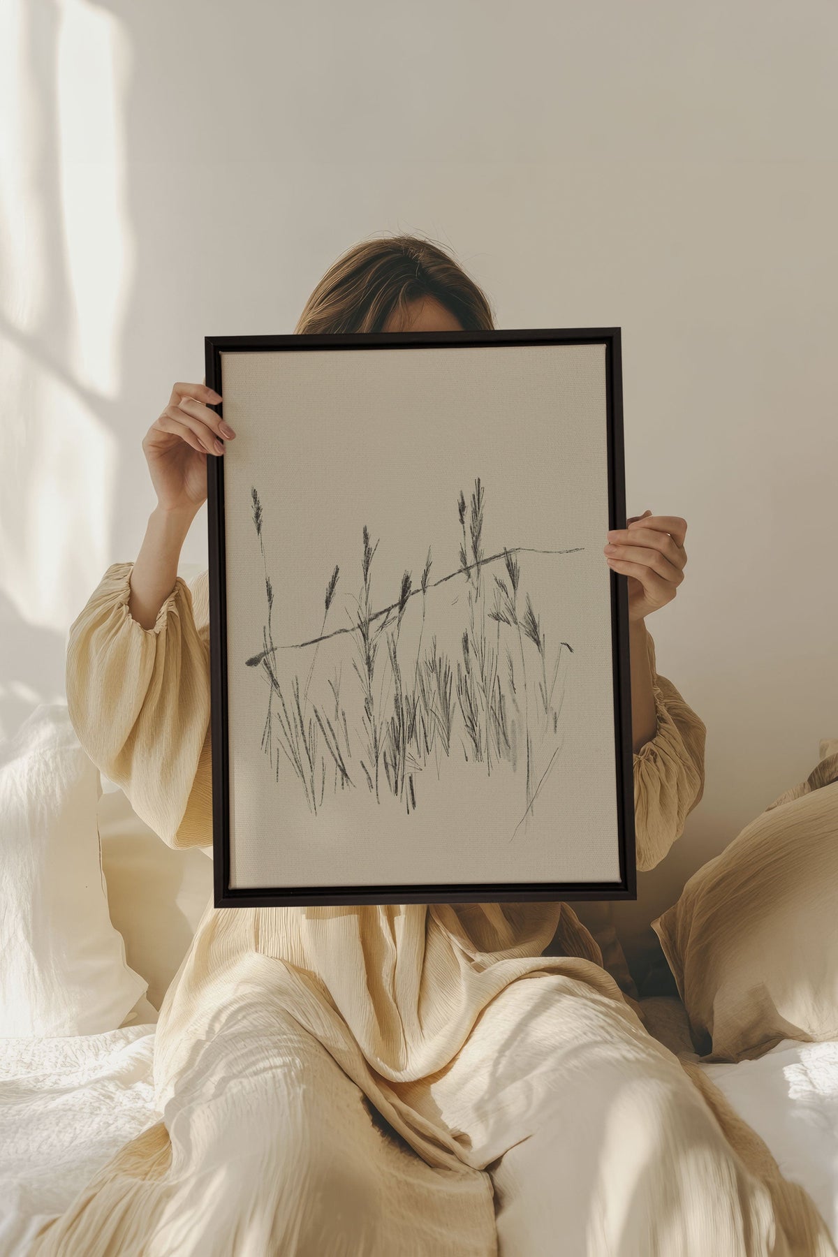 TIGES AUX VENT, Oeuvre sur toile étirée
