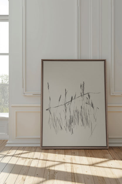 TIGES AUX VENT, Oeuvre sur toile étirée