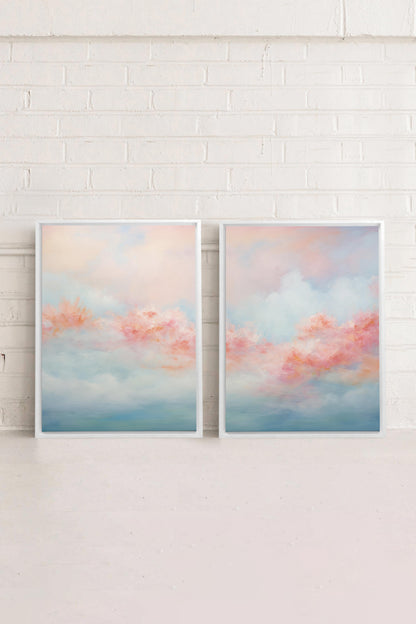 MYSTIC SUNSET DUO (2 Oeuvres sur toile étirée)