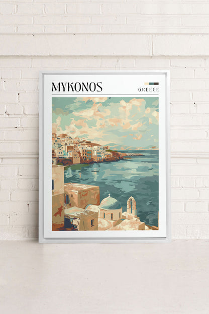 Mykonos, Oeuvre sur toile étirée
