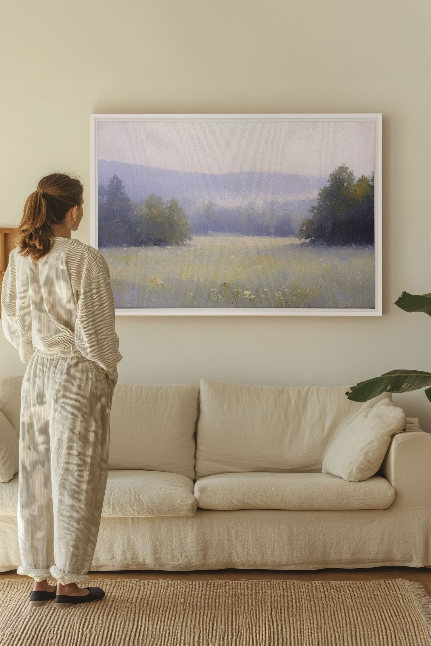 ÉVEIL CHAMPÊTRE, Oeuvre sur toile étirée