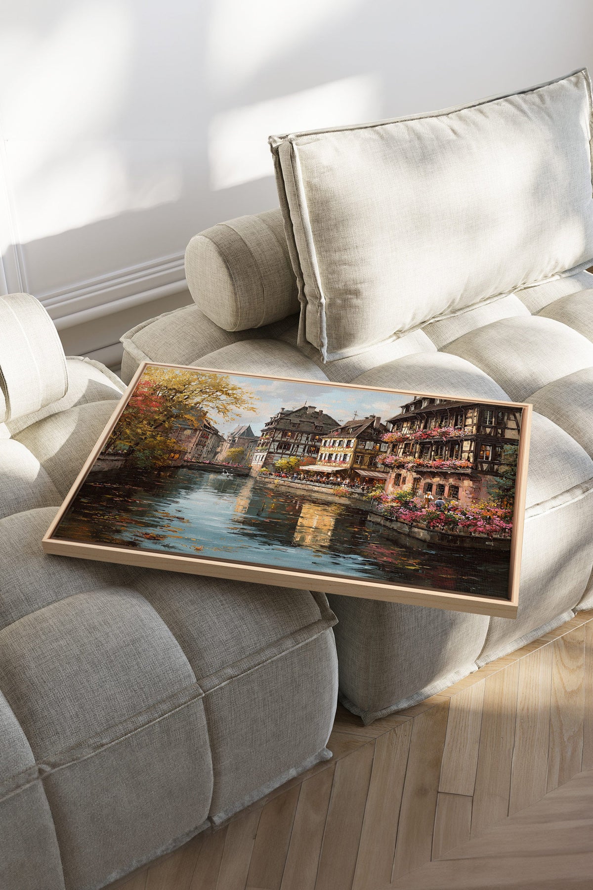 CANAL OF PETALS, Oeuvre sur toile étirée