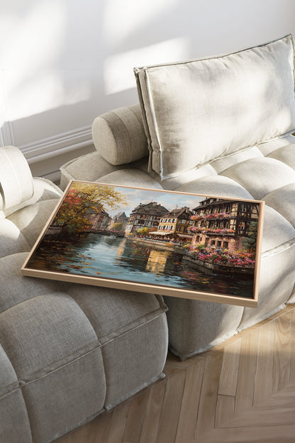 CANAL OF PETALS, Oeuvre sur toile étirée