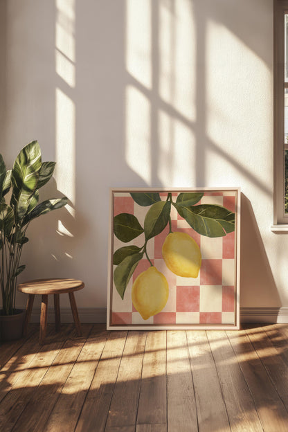 CITRONNADE VINTAGE, Oeuvre sur toile étirée
