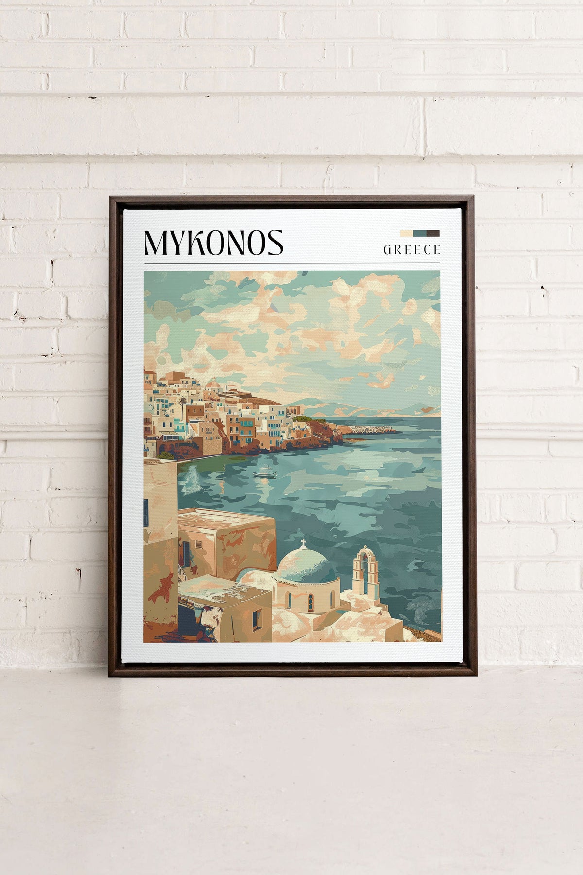 Mykonos, Oeuvre sur toile étirée