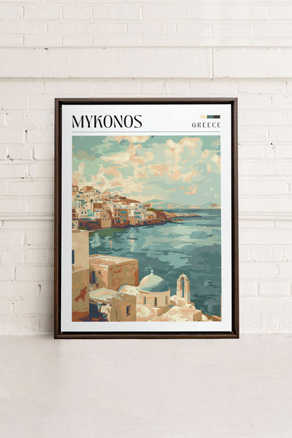 Mykonos, Oeuvre sur toile étirée