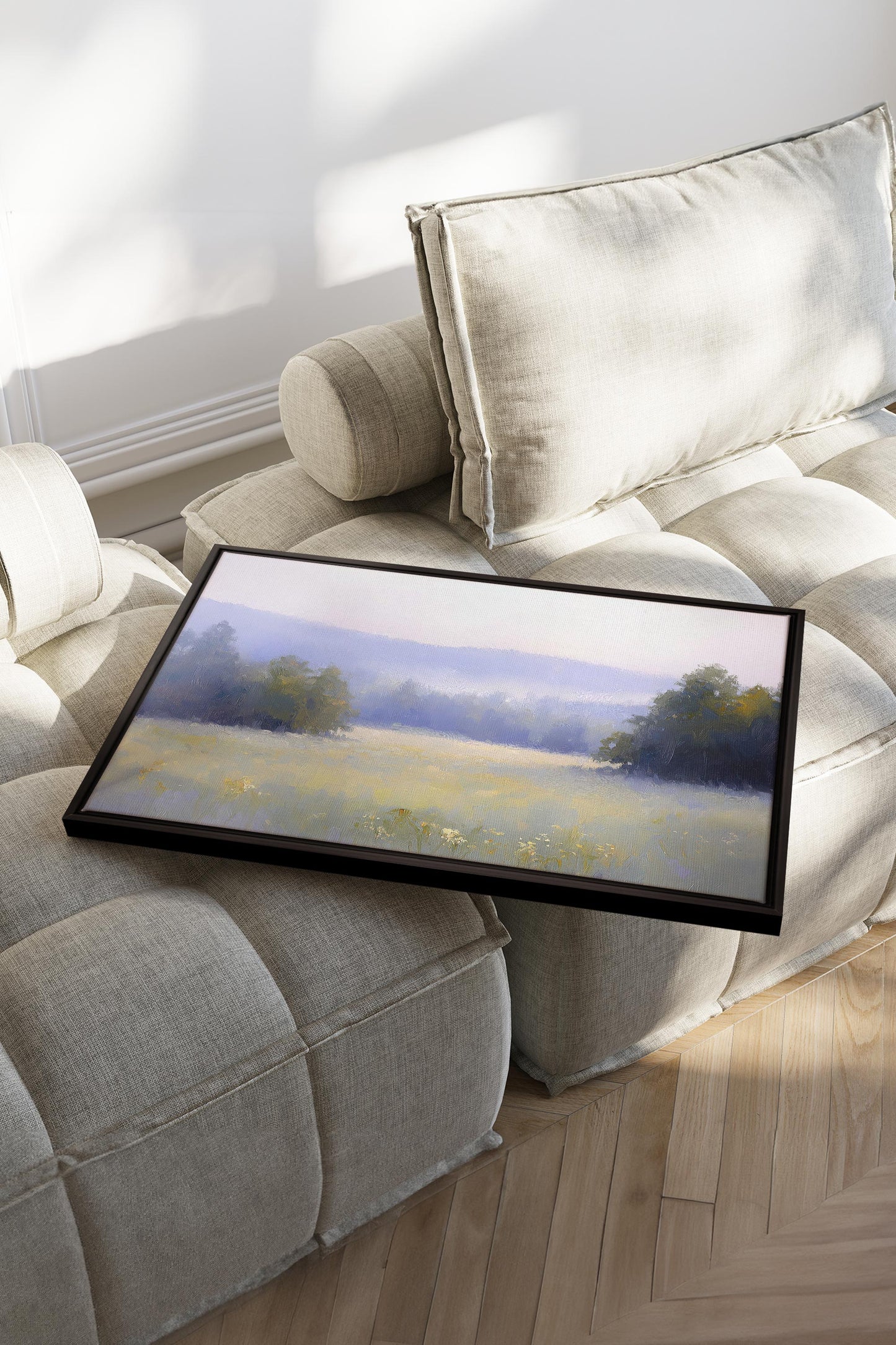 ÉVEIL CHAMPÊTRE, Oeuvre sur toile étirée