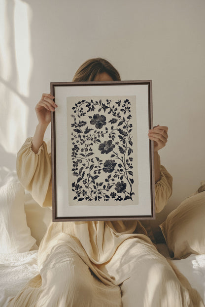 FLORAL SHADOW, Oeuvre sur toile étirée