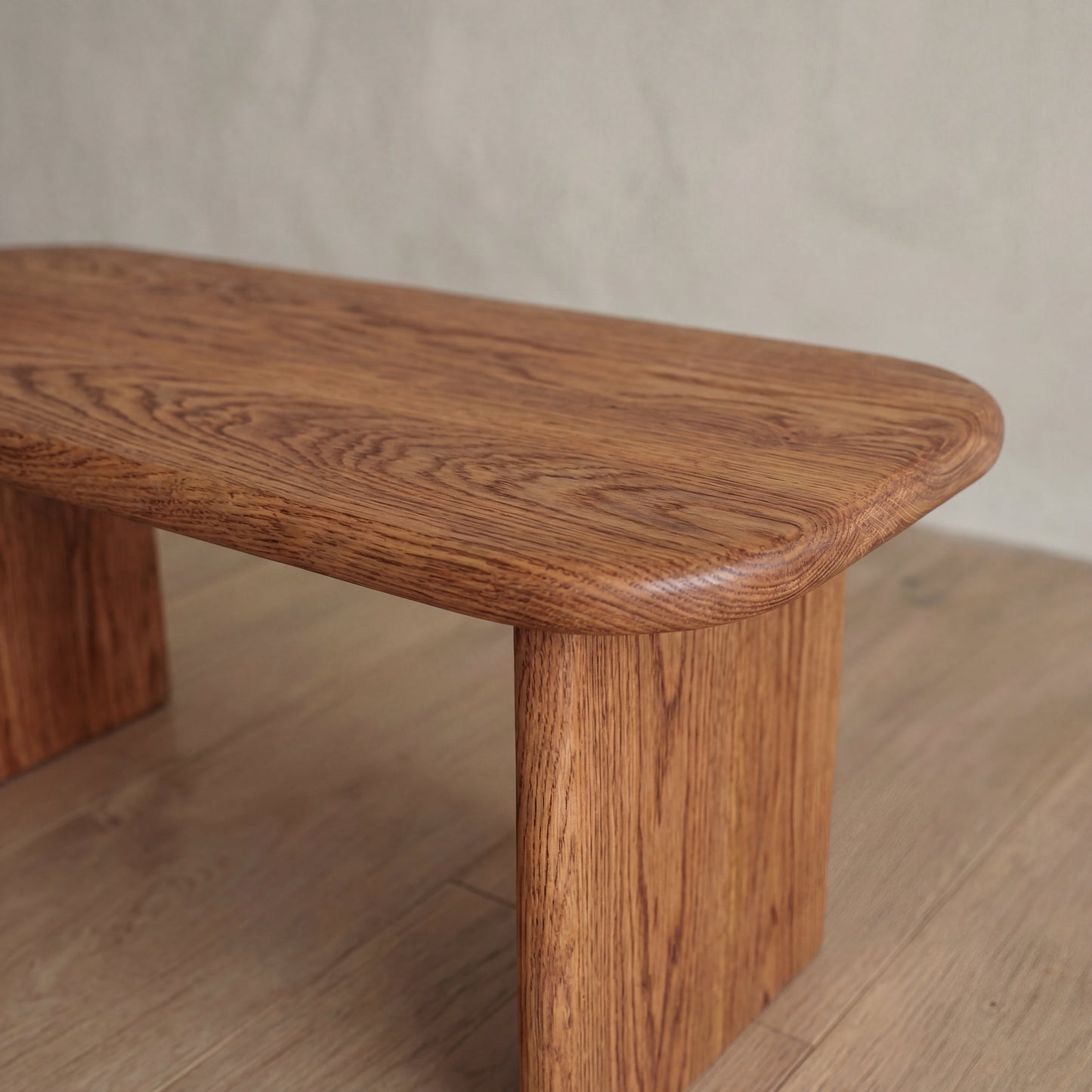 40 inch coffee table in red oak