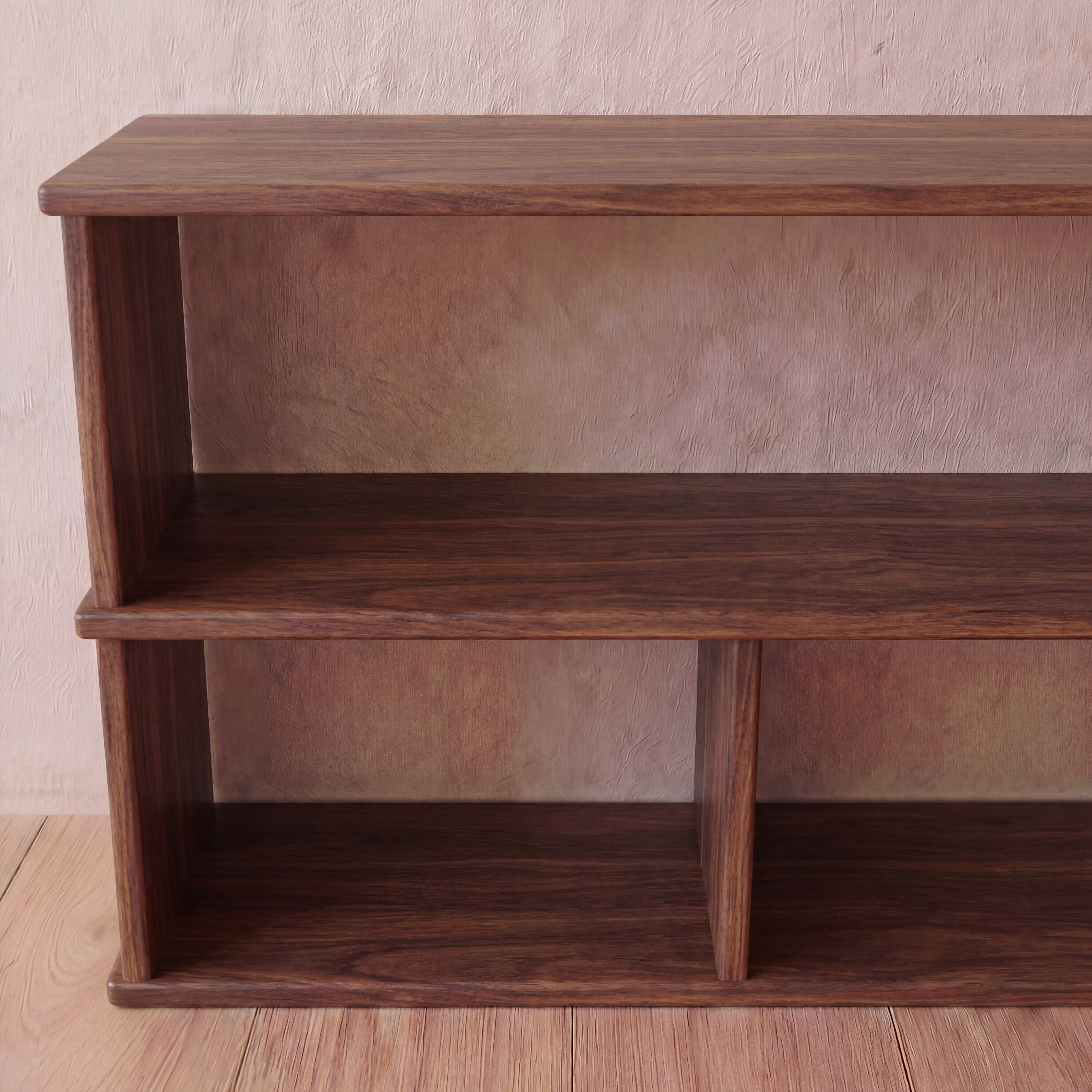 40 inch bookshelf TV stand in walnut