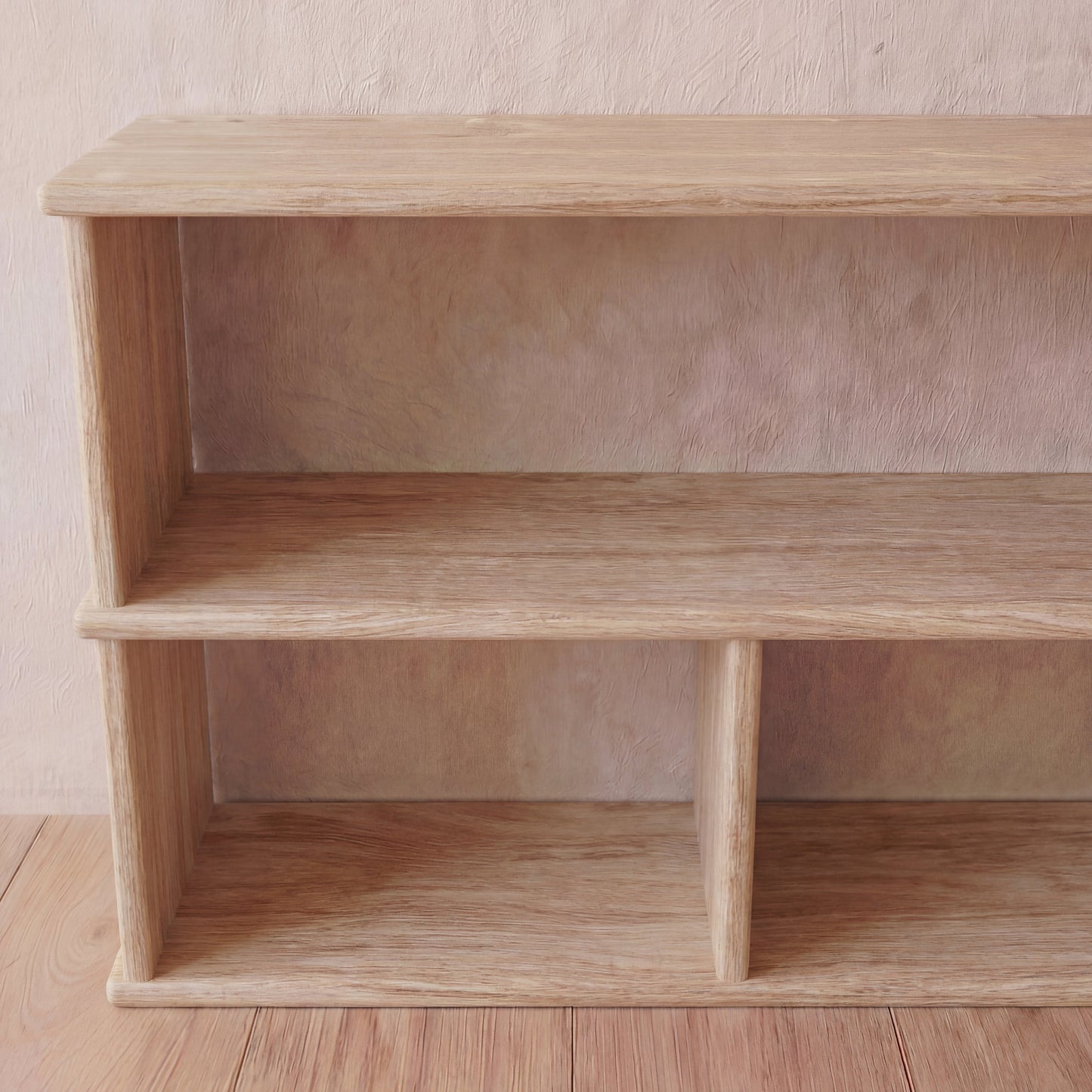 40 inch bookshelf TV stand in white oak