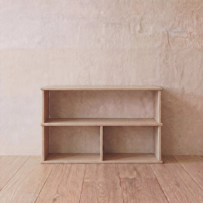 40 inch bookshelf TV stand in white oak
