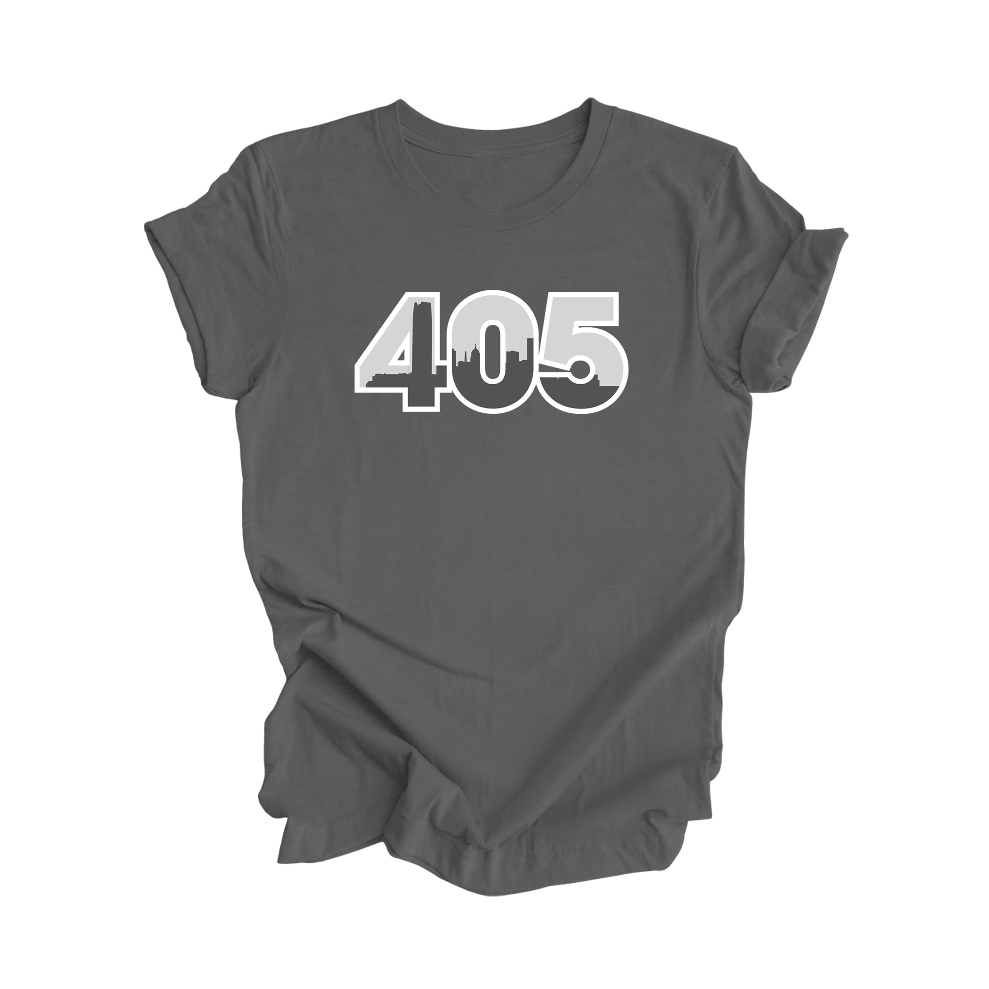 405 Oklahoma City Oklahoma USA Area Code City Skyline Gift - Unisex T-Shirt - Inspired X