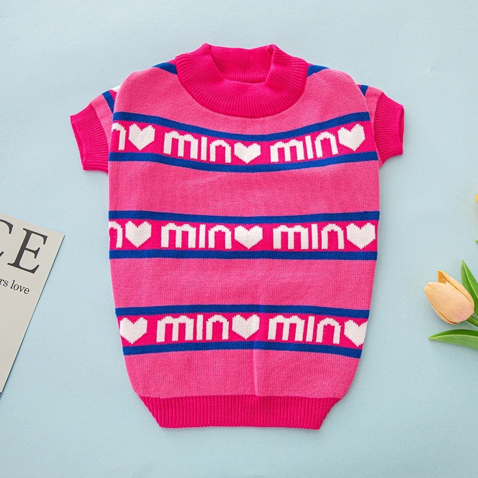 Min Min Dog Sweater – Cozy Knit Outfit for Dogs