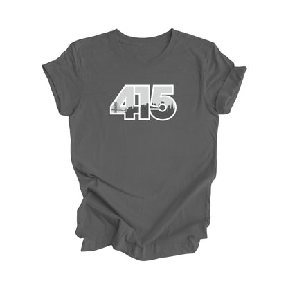 415 San Francisco California USA Area Code City Skyline Gift - Unisex T-Shirt - Inspired X