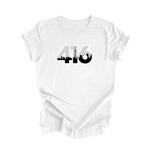 416 Toronto Ontario Canada Area Code City Skyline Gift - Unisex T-Shirt - Inspired X