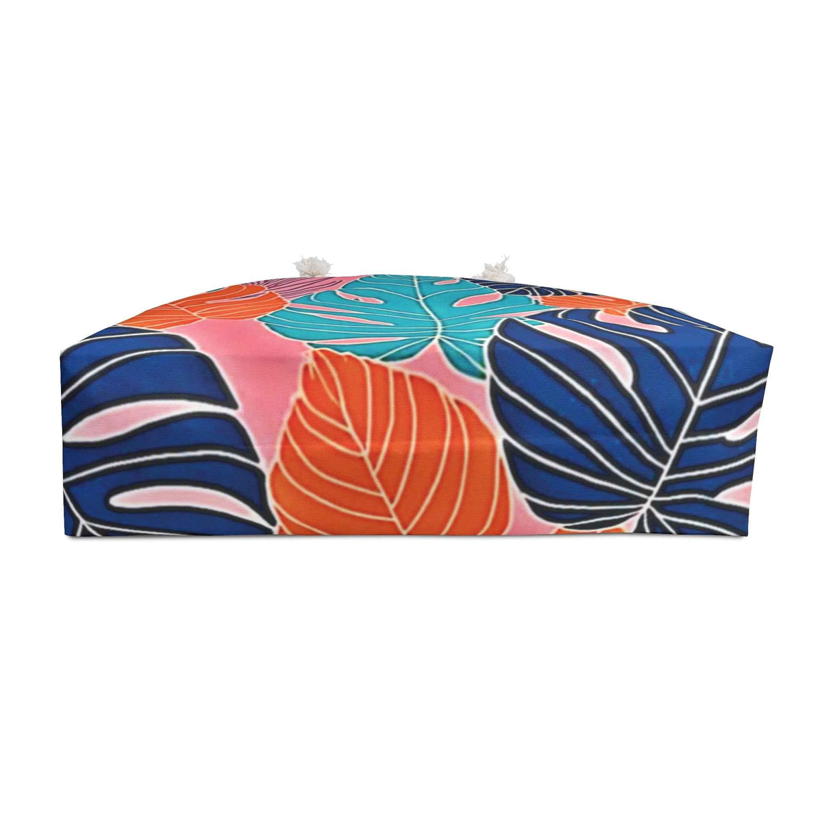 Tropical Monstera Leaves Weekender Bag | Colorful Palm Print Large Tote Bag