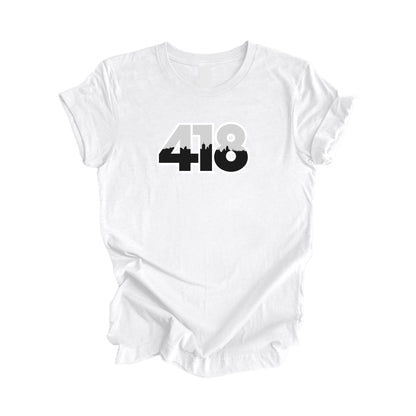 418 Quebec City Quebec Canada Area Code City Skyline Gift - Unisex T-Shirt - Inspired X