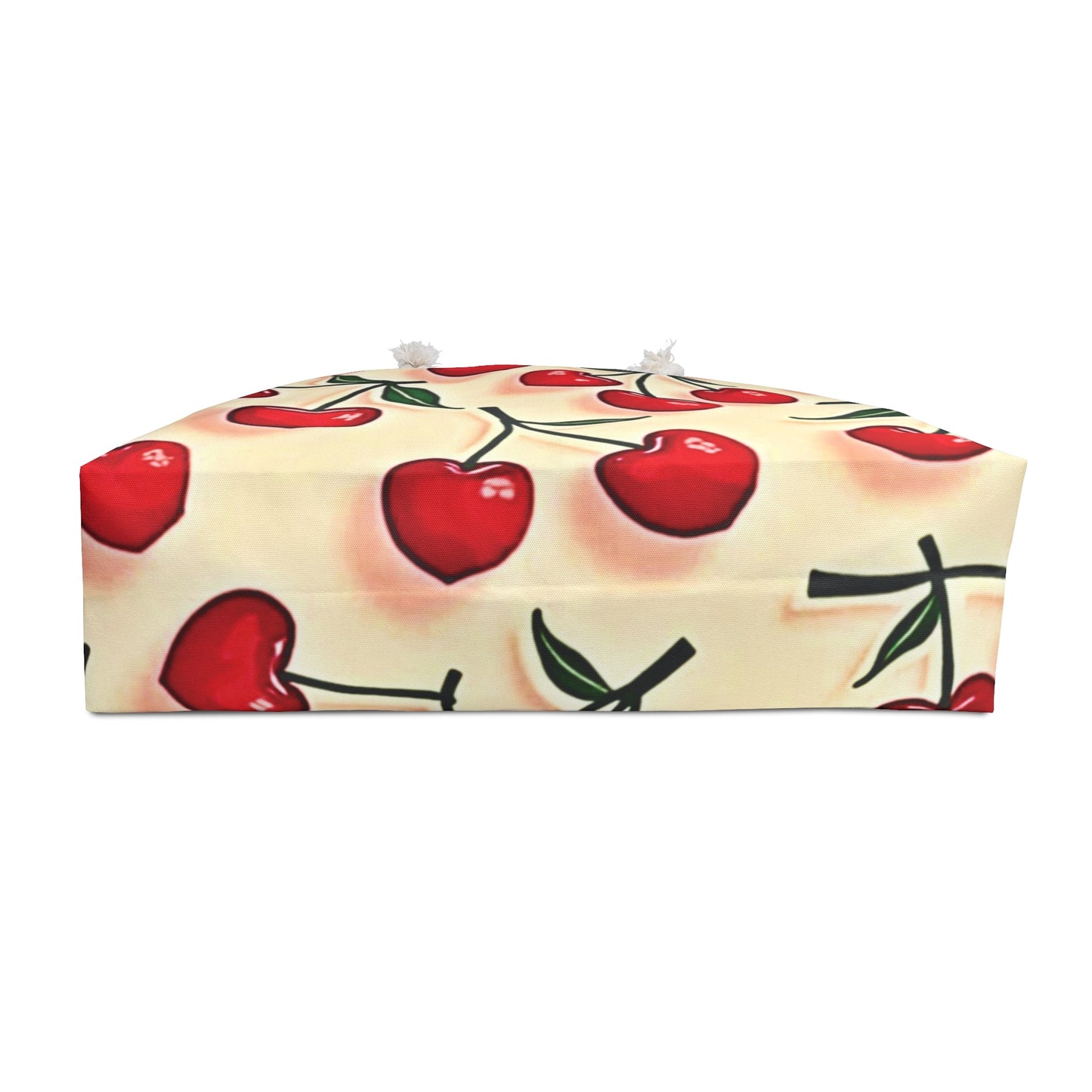 Cherry Pattern Weekender Bag — Retro Red Cherries Travel Tote